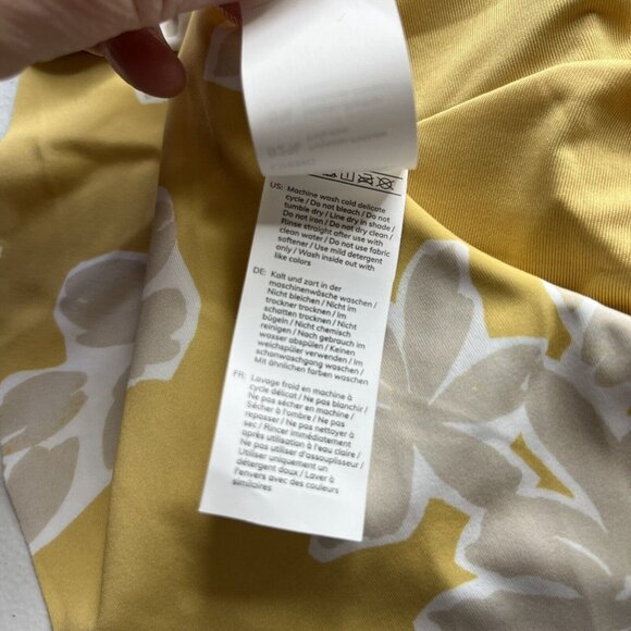 Cupshe Swim Suit Bikini Top Womens XL Yellow Tan White Padded New - Picture 12 of 12